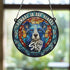 Border Collie Memorial Stained Glass Effect Suncatcher